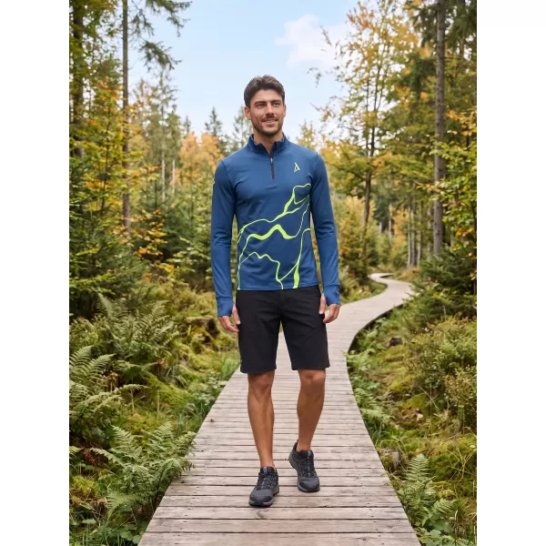  Мъжки спортен суичър премиум плюс ALTISPORT VOJ/ALM073MI04 МОРСКО-ФЛУО ЖЪЛТО 