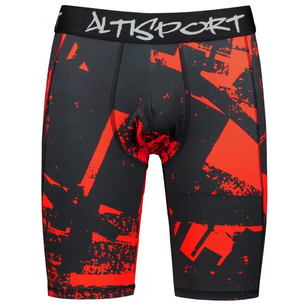 Мъжки спортен клин над коляното premium ALTISPORT VOJ/ALM079LEG02 ЧЕРНО И ЧЕРВЕНО 