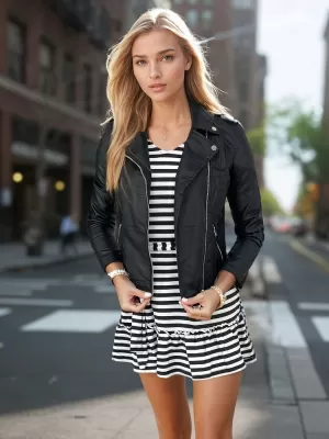 Дамско яке DSTREET NESSI TY3455 ЧЕРНО