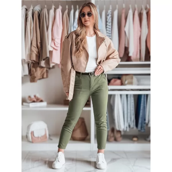  Дамски панталони DSTREET UY2547 КАКИ 