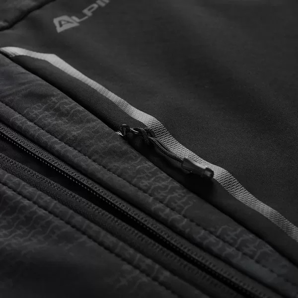  Мъжко яке за софтуер ALPINE PRO HOOR ЧЕРНО 