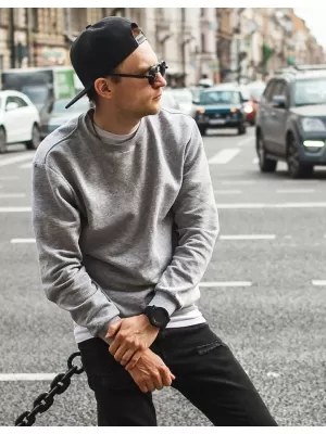 Мъжки суичър DSTREET BX3354 СВЕТЛО СИВО