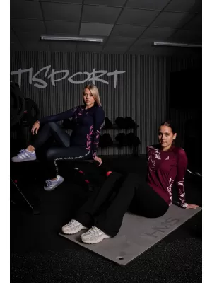 Дамска първокласна функционална тениска с дълъг ръкав ALTISPORT VOJ/ALW064TR03 СИНЬО РОЗОВО