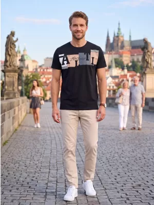 Мъжка тениска ALTISPORT EDWARD ЧЕРЕН