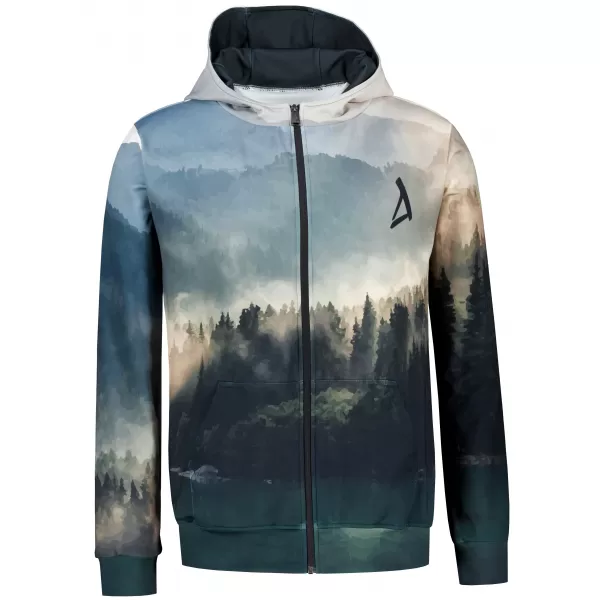  Мъжки първокласен функционален суичър с цип ALTISPORT VOJ/ALM030MI02 ГОРА/ЗЕЛЕНО 