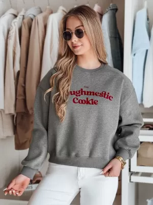 Дамска суитчър DSTREET COOKIES BY1443 ТЪМНО СИВО