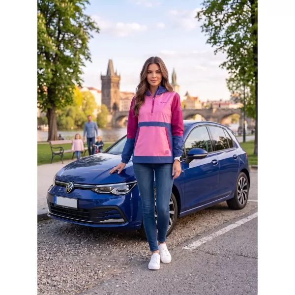  Дамско яке ALTISPORT ELENE РОЗОВО/БОРДО 