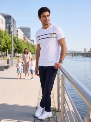 Мъжка тениска ALTISPORT EBEN БЯЛО