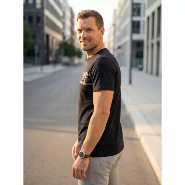  Мъжка тениска ALTISPORT EBEN ЧЕРЕН 