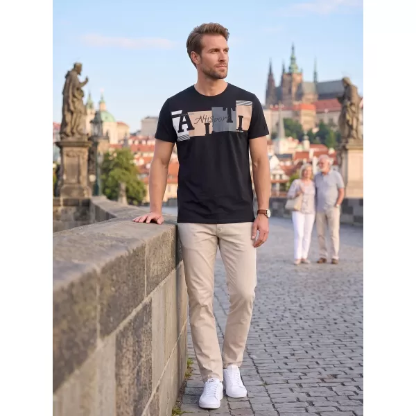  Мъжка тениска ALTISPORT EDWARD ЧЕРЕН 