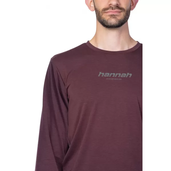  Мъжки t -риза с дълъг ръкав HANNAH BINE L/S ЧЕРВЕН МАХАГОН 