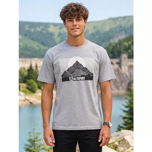  Мъжка тениска ALTISPORT ALM188812 ТЪМНОСИВИ ОТБЛЯСЪЦИ 
