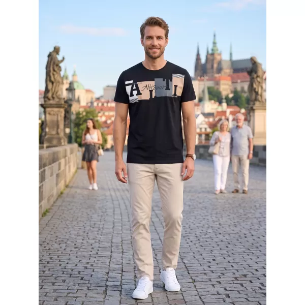  Мъжка тениска ALTISPORT EDWARD ЧЕРЕН 