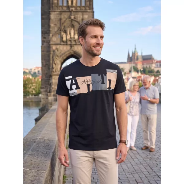  Мъжка тениска ALTISPORT EDWARD ЧЕРЕН 
