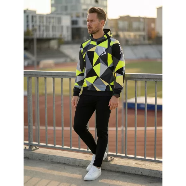  Мъжки функционална суитчър премия ALTISPORT VOJ/ALM007MI01 ЧЕРНО/ФЛУО ЖЪЛТО 