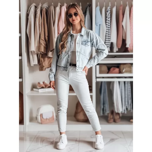  Дамски панталони DSTREET TAIRONIK UY2538 СВЕТЛО СИВО 