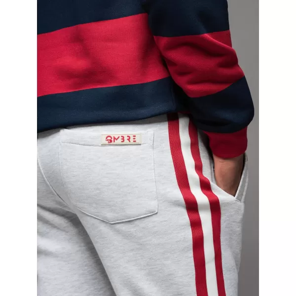  Мъжки анцузи OMBRE OM-PASK-0258 СИВ МЕЛАНЖ 