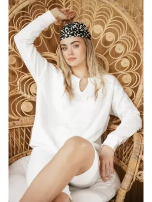 Дамски суичър BEWEAR B225 ЕКРЮ