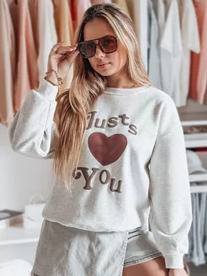 Дамска суитчър DSTREET FEELME BY1475 СВЕТЛО СИВО