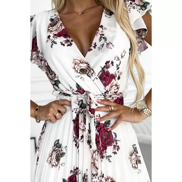  Рокля NUMOCO LISA 434-8 ТЪМНОЧЕРВЕНА РОЗА 