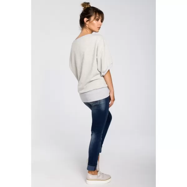 Дамска блуза BEWEAR B048 СВЕТЛО СИВО 