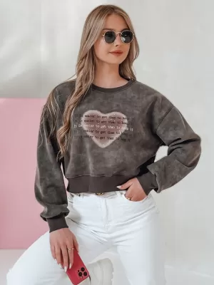 Дамска суитчър DSTREET DESSER BY1464 ТЪМНО СИВО