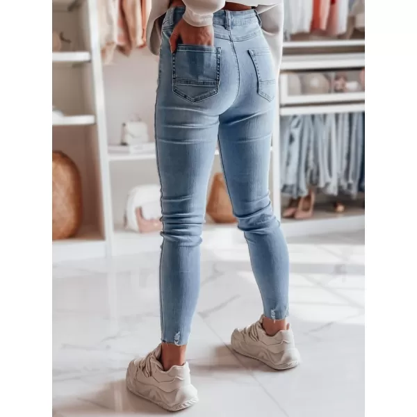  Дамски панталони DSTREET SKINNIZA UY2357 СИНЬО 
