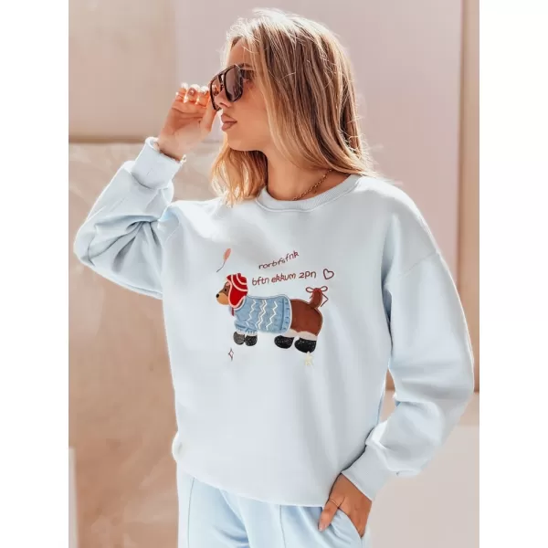  Дамска суитчър DSTREET DOGSWEETY BY1479 СИНЬО 