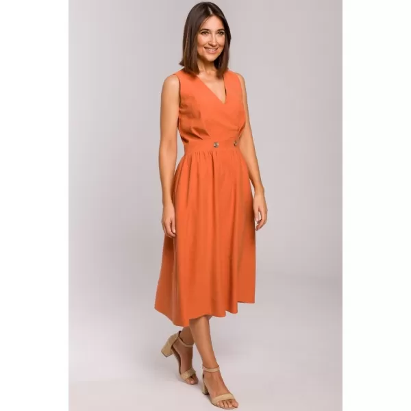  Рокля STYLOVE S224 ОРАНЖЕВО 