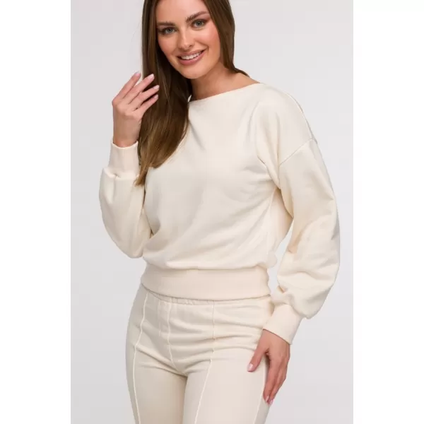  Дамски суичър BEWEAR B293 ВАНИЛИЯ 