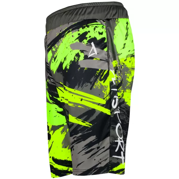 Мъжки премиум функционални шорти ALTISPORT VOJ/ALM014KRA01 ЧЕРНО И ЗЕЛЕНО 