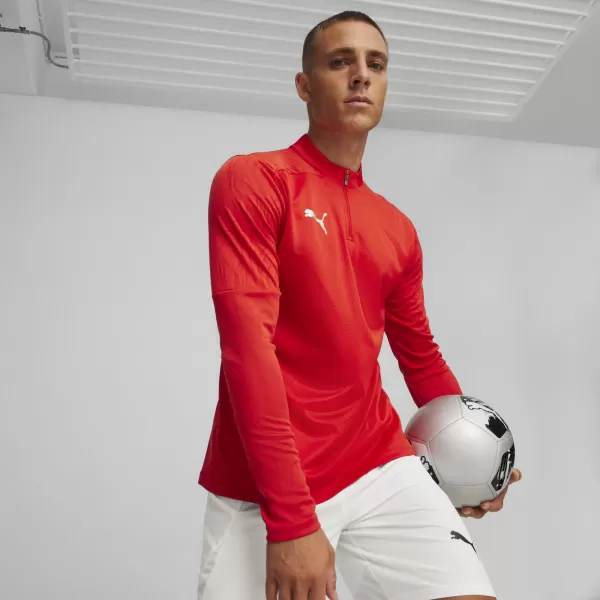  Риза PUMA TEAMFINAL TRAINING 1/4 ZIP T 658551_01 PUMA RED/PUMA SILVER 