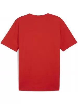 Мъжки фланелка PUMA TEAMRISE LOGO JERSEY COTTON 658705_01 PUMA RED/PUMA WHITE