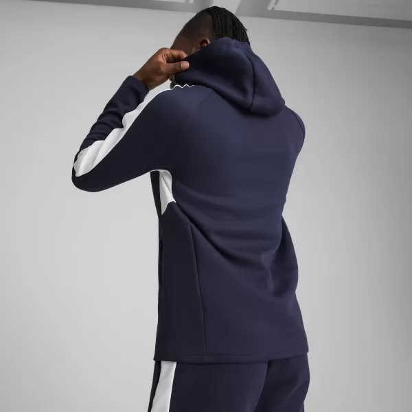  Мъжки суичър PUMA TEAMEVOSTRIPE HOODY 659954_06 PUMA NAVY/PUMA SILVER 