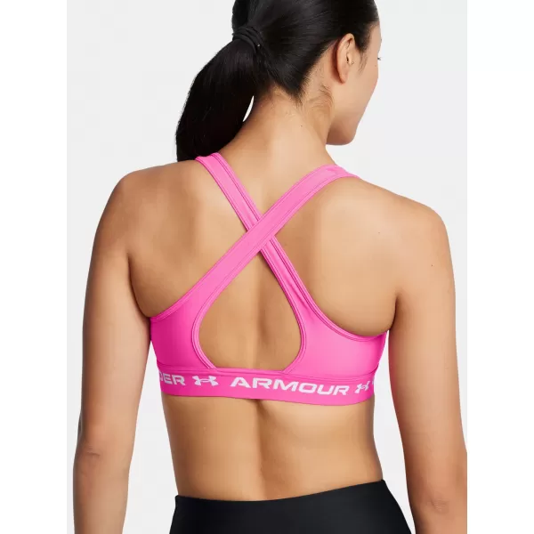  Дамски сутиен UNDER ARMOUR CROSSBACK MID BRA 1361034-656 РОЗОВО 