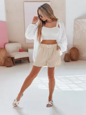 Дамски къси панталони DSTREET OWN STYLE SY0453 БЕЖОВО