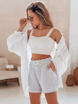 Дамски къси панталони DSTREET OWN STYLE SY0454 СВЕТЛО СИВО