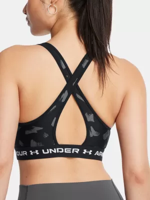 Дамски сутиен UNDER ARMOUR CROSSBACK MID PRINT 1361042-009 ЧЕРЕН