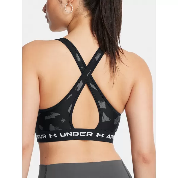  Дамски сутиен UNDER ARMOUR CROSSBACK MID PRINT 1361042-009 ЧЕРЕН 