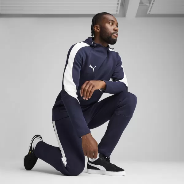  Мъжки суичър PUMA TEAMEVOSTRIPE HOODY 659954_06 PUMA NAVY/PUMA SILVER 