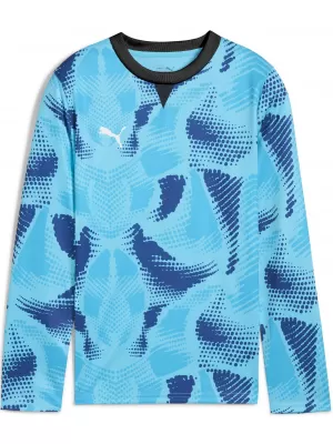 Детска фланелка PUMA TEAMTARGET GK LS JERSEY JR 706521_02 BRIGHT AQUA / ЯРКА АКВА / ПУМА БЯЛА