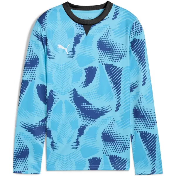  Детска фланелка PUMA TEAMTARGET GK LS JERSEY JR 706521_02 BRIGHT AQUA / ЯРКА АКВА / ПУМА БЯЛА 