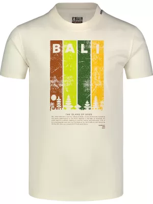 Мъжка тениска NORBLANC NBSMT8153 CREAM WHITE Nordblanc