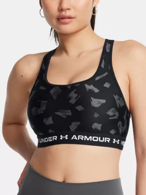 Дамски сутиен UNDER ARMOUR CROSSBACK MID PRINT 1361042-009 ЧЕРЕН
