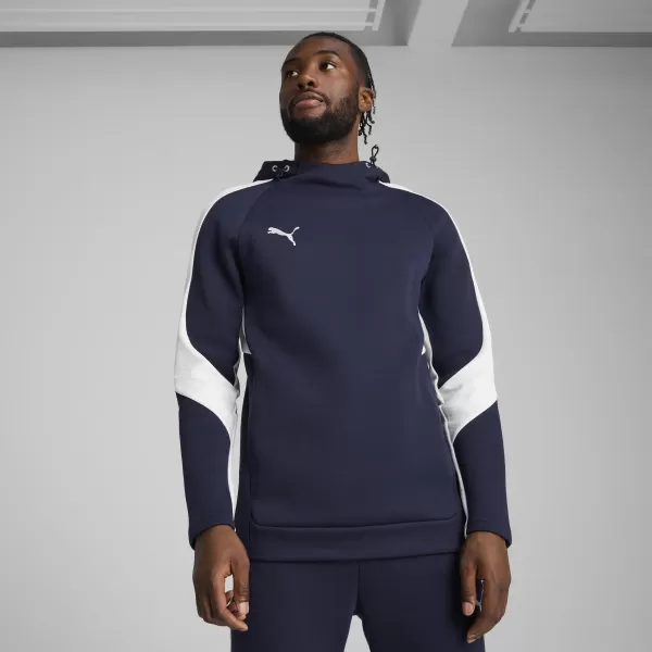  Мъжки суичър PUMA TEAMEVOSTRIPE HOODY 659954_06 PUMA NAVY/PUMA SILVER 