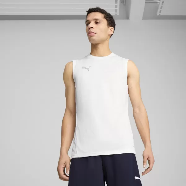  Мъжки фланелка PUMA TEAMCUP TRAINING SL JERSEY 659168_04 PUMA WHITE/PUMA SILVER 