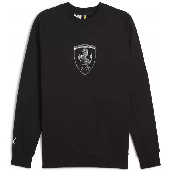  Мъжки суичър PUMA FERRARI RACE BIG SHIELD CREW 630193_01 PUMA BLACK 