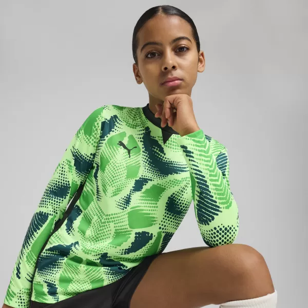  Детска фланелка PUMA TEAMTARGET GK LS JERSEY JR 706521_20 FIZZY LIME / ГАЗИРАНА ВАР / ПУМА ЧЕРНА 