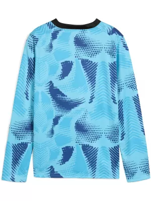 Детска фланелка PUMA TEAMTARGET GK LS JERSEY JR 706521_02 BRIGHT AQUA / ЯРКА АКВА / ПУМА БЯЛА