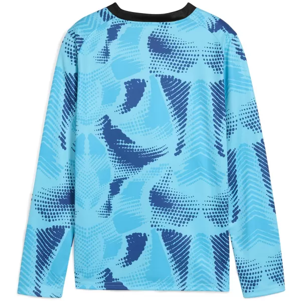  Детска фланелка PUMA TEAMTARGET GK LS JERSEY JR 706521_02 BRIGHT AQUA / ЯРКА АКВА / ПУМА БЯЛА 